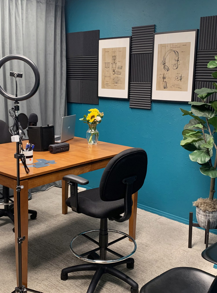 Podcast Room at Sun Catcher Studio